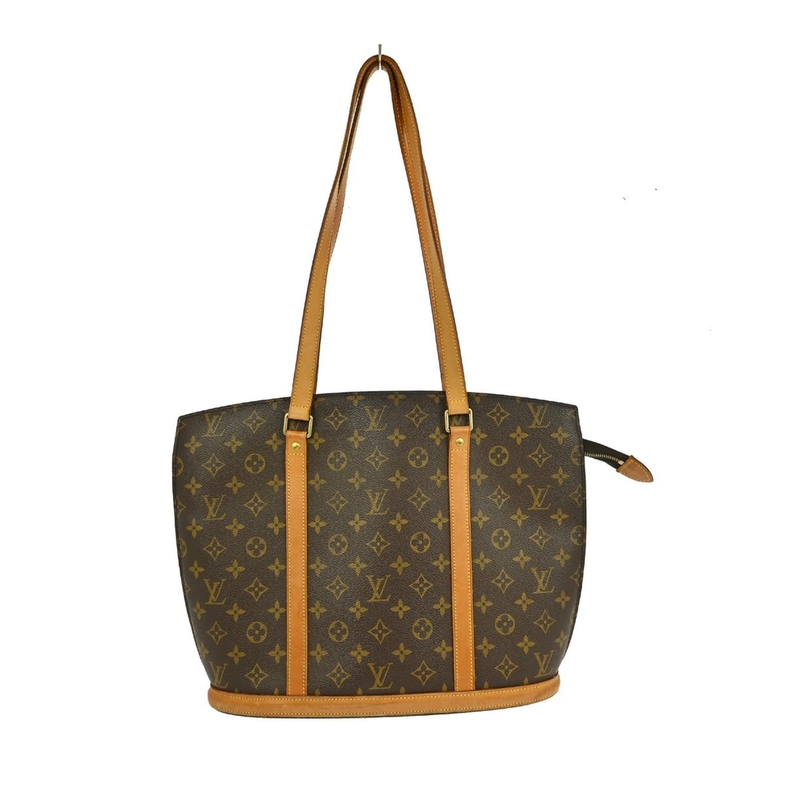 Babylone Brown Tote Bag by Louis Vuitton: Babylone Brown Tote Bag by Louis Vuitton This pre-owned Louis Vuitton Babylone tote bag features brown leather and exhibits noticeable scuffs, scratches, and discoloration on the leather parts. The in