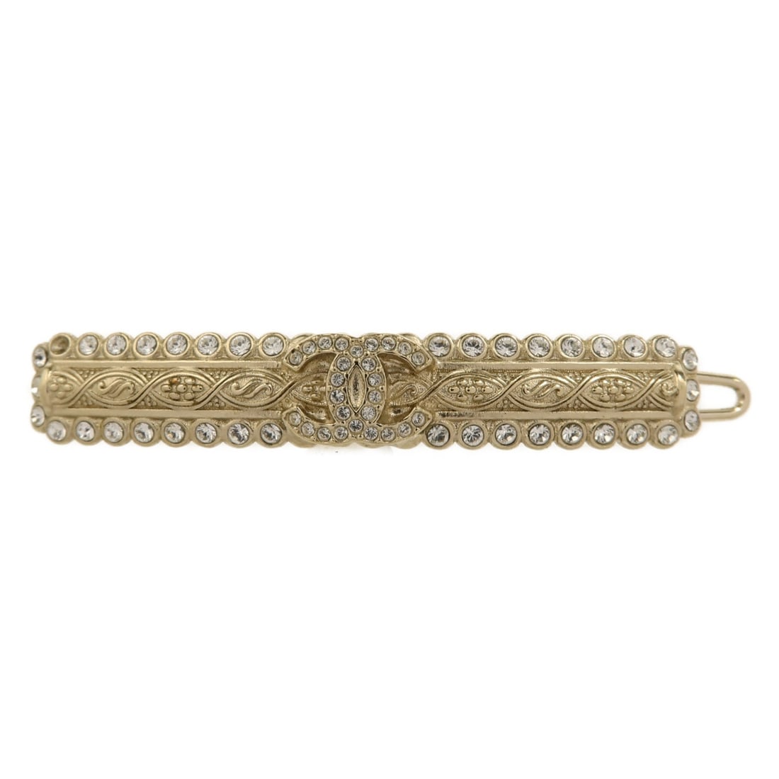 CHANEL CC Gold Metal Hair Chip Fashion Accessory (1 of 7)