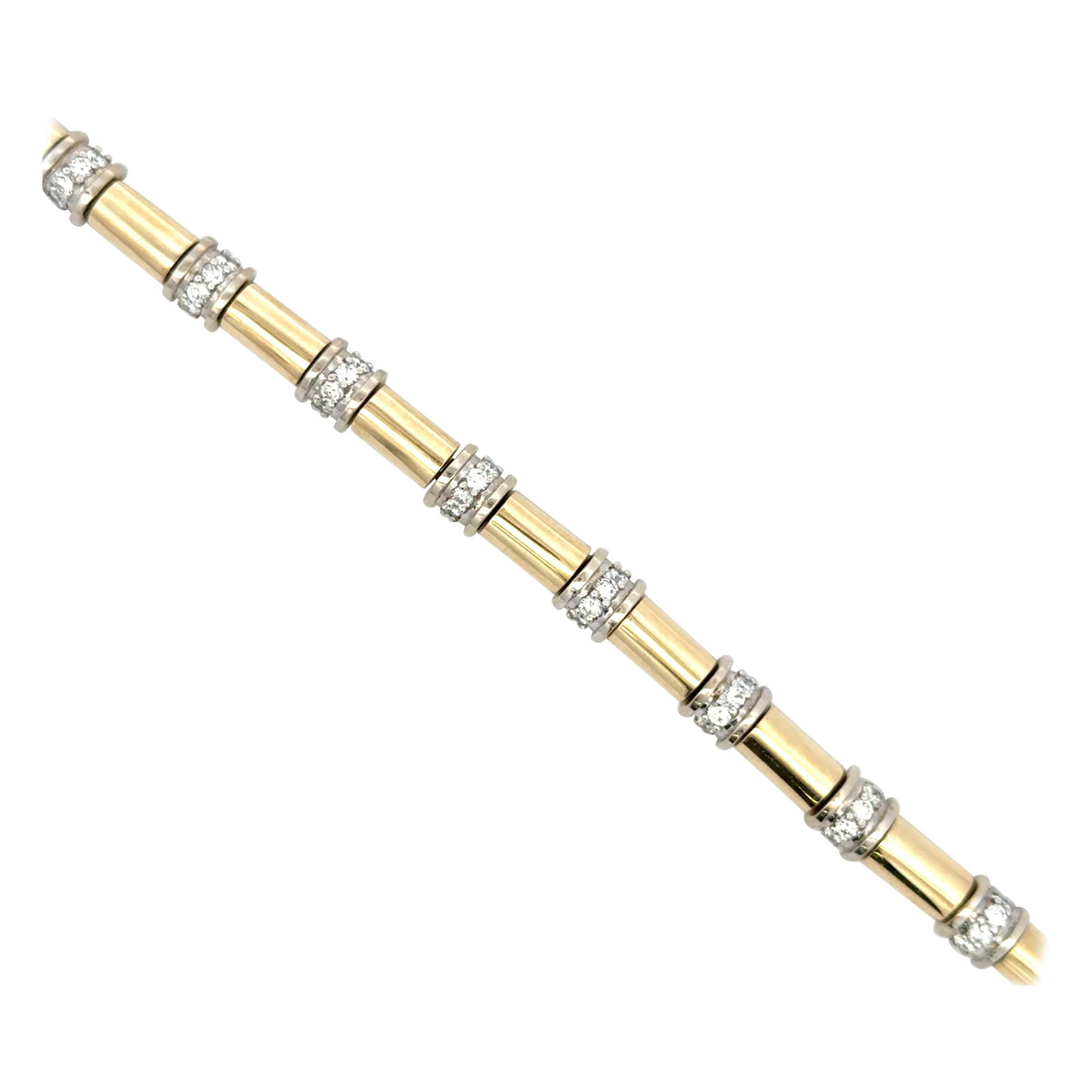 Harbor Diamonds 18K Yellow Gold Diamond Bar Bracelet 1.85 Carats (1 of 12)