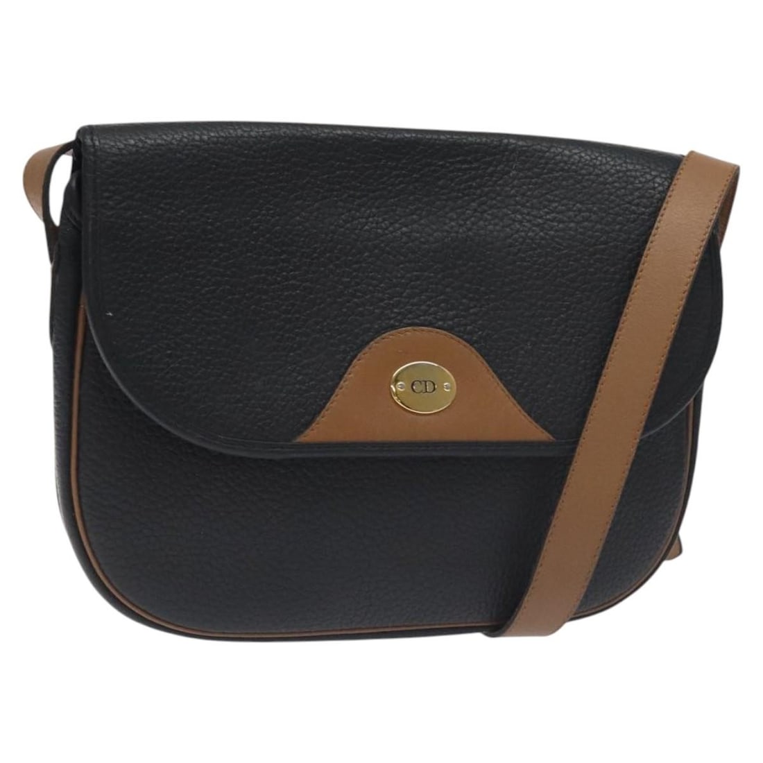 Vintage Black CD Flap Shoulder Bag by Christian Dior: Vintage Black CD Flap Shoulder Bag by Christian Dior This is a Christian Dior vintage CD flap shoulder bag in black, designed for female use. The bag features a classic flap design with a shoulder str