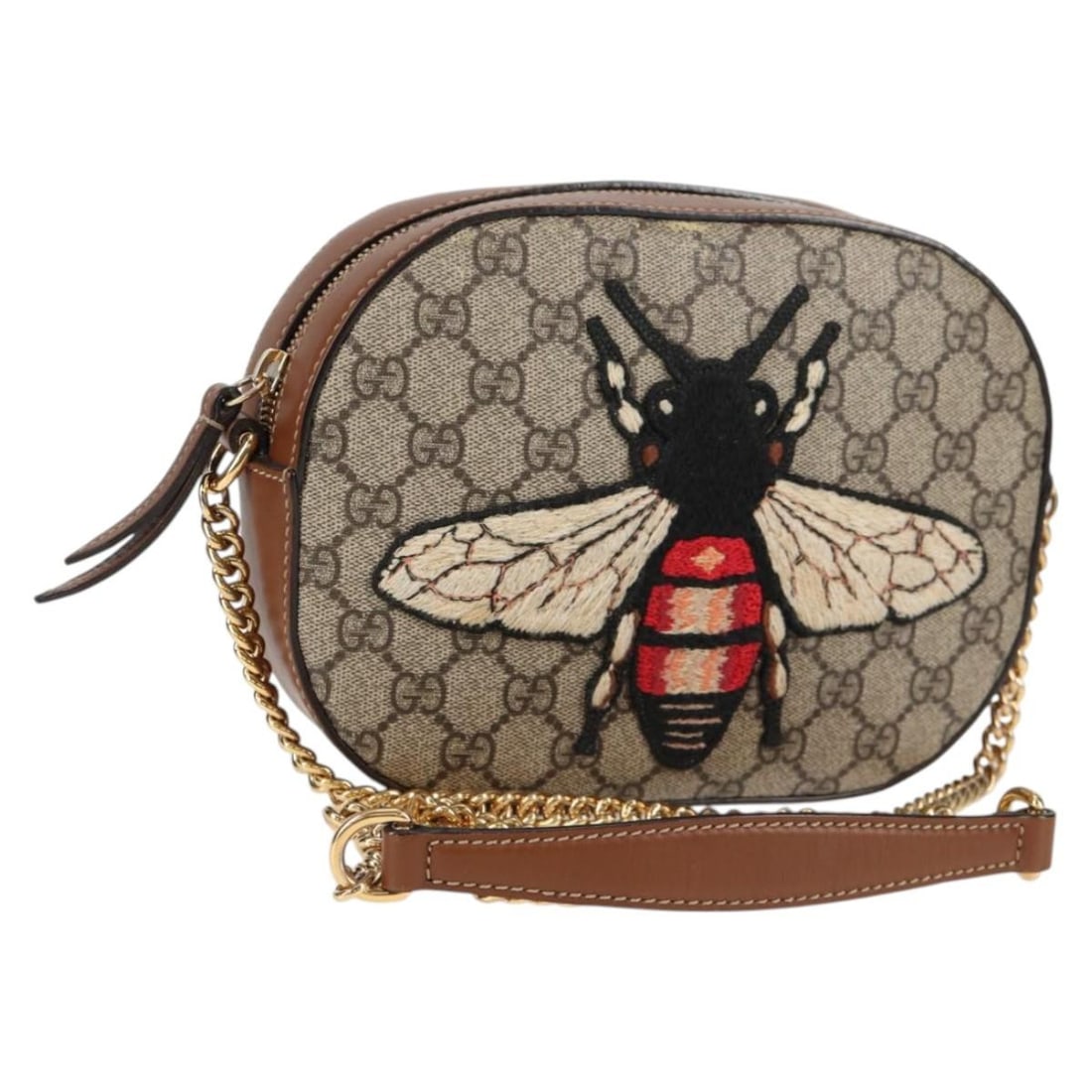 Gucci Beige Chain Shoulder Bag with Crossbody Strap (1 of 1)