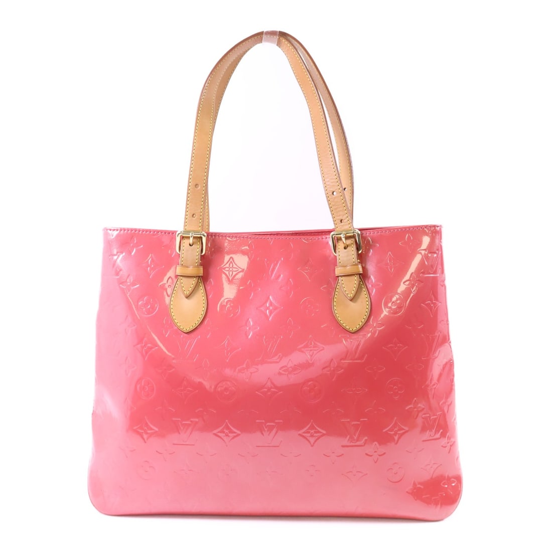 Louis Vuitton Brentwood Pink Patent Leather Shoulder Bag with Gold Hardware (1 of 18)