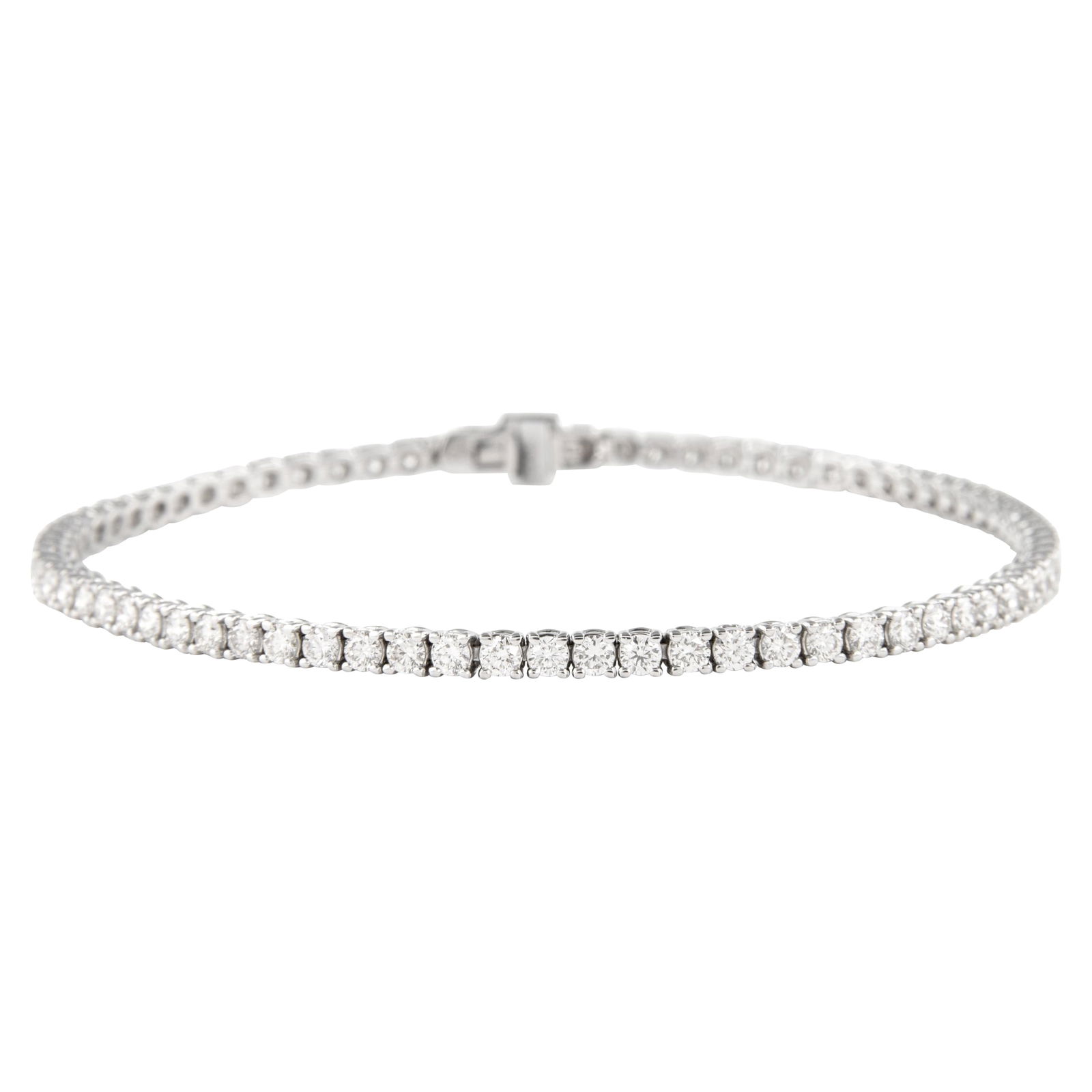 2.70ct Diamond Tennis Bracelet 14k White Gold (1 of 4)