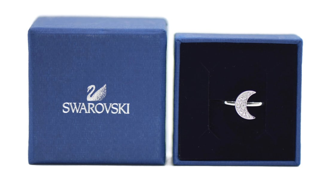 Swarovski Field Moon Crystal Ring 5.5 Authentic with Box (1 of 3)