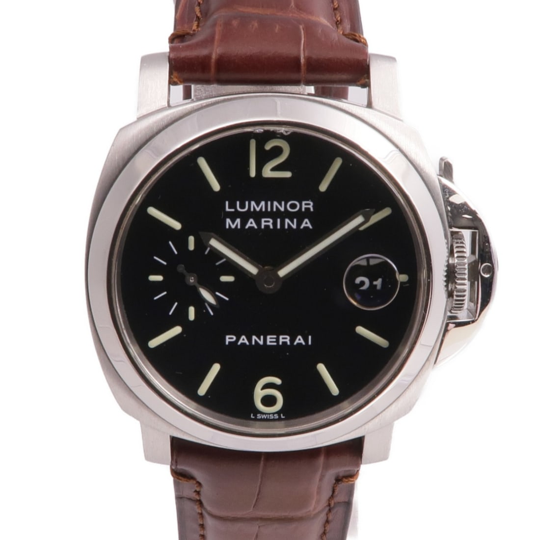 Panerai Luminor Marina PAM00048 Stainless Steel Black Dial Automatic Wristwatch (1 of 18)