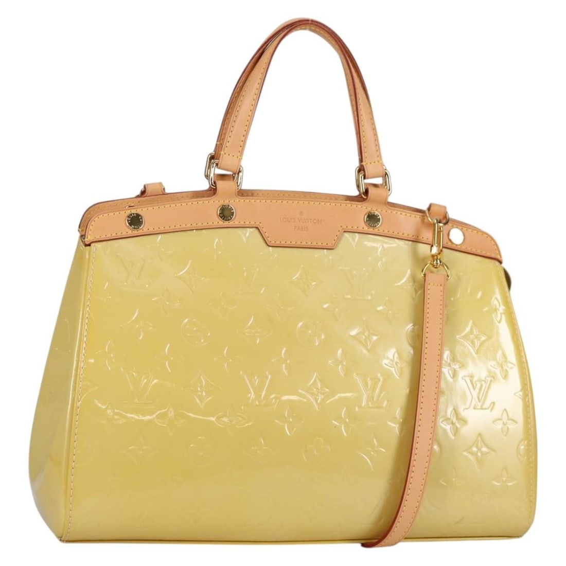 LOUIS VUITTON Monogram Vernis Blair MM Patent Leather Hand Bag Broncorail M91456: LOUIS VUITTON Monogram Vernis Blair MM Patent Leather Hand Bag Broncorail M91456 Introducing the LOUIS VUITTON Monogram Vernis Blair MM Bag, a stylish and versatile 2-way handbag in a stunning Broncor