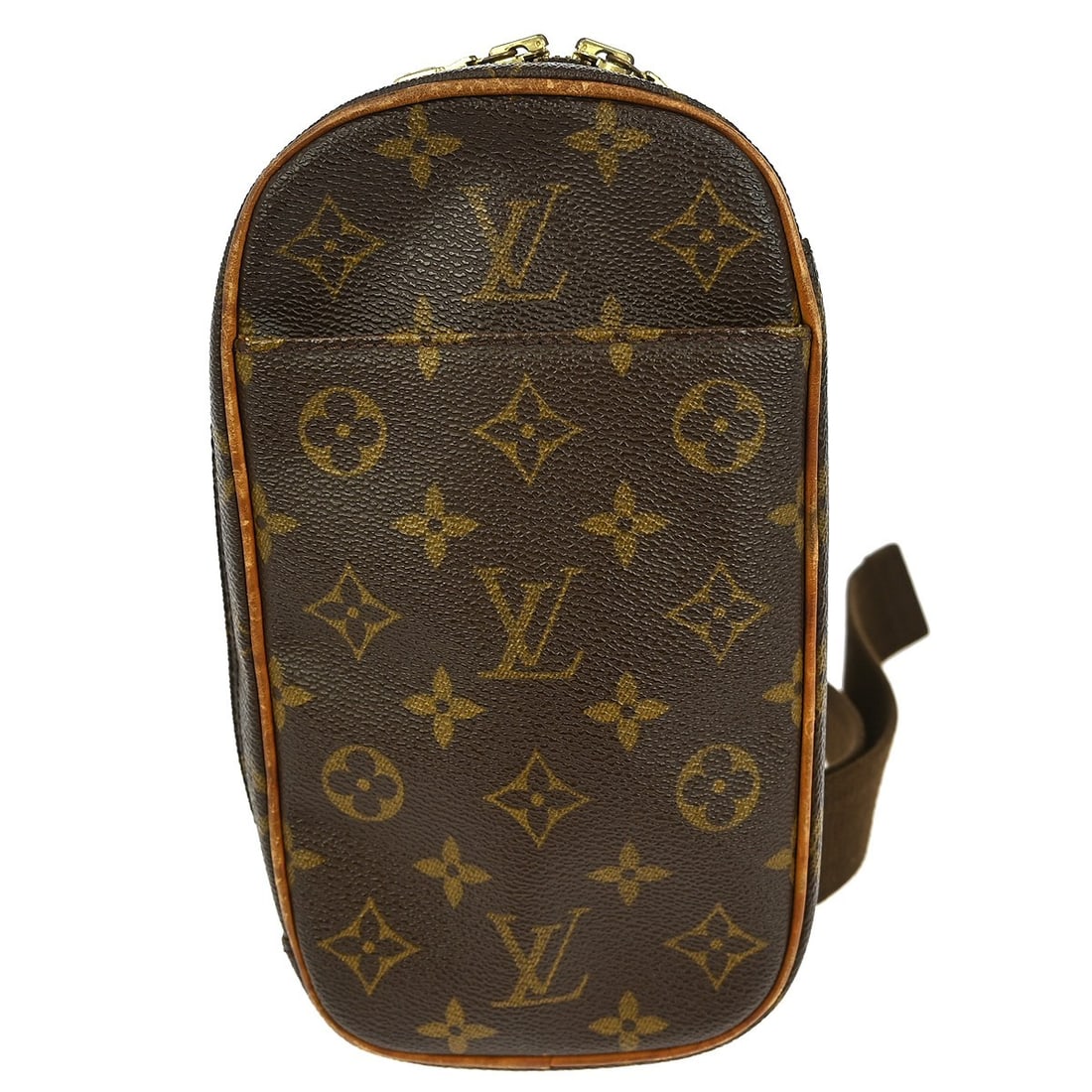 Louis Vuitton Monogram Pochette Gange Bum Bag M51870 Vintage Brown: Louis Vuitton Monogram Pochette Gange Bum Bag M51870 Vintage Brown This vintage Louis Vuitton Monogram Pochette Gange Bum Bag showcases a classic monogram canvas design, perfect for stylish on-the-go