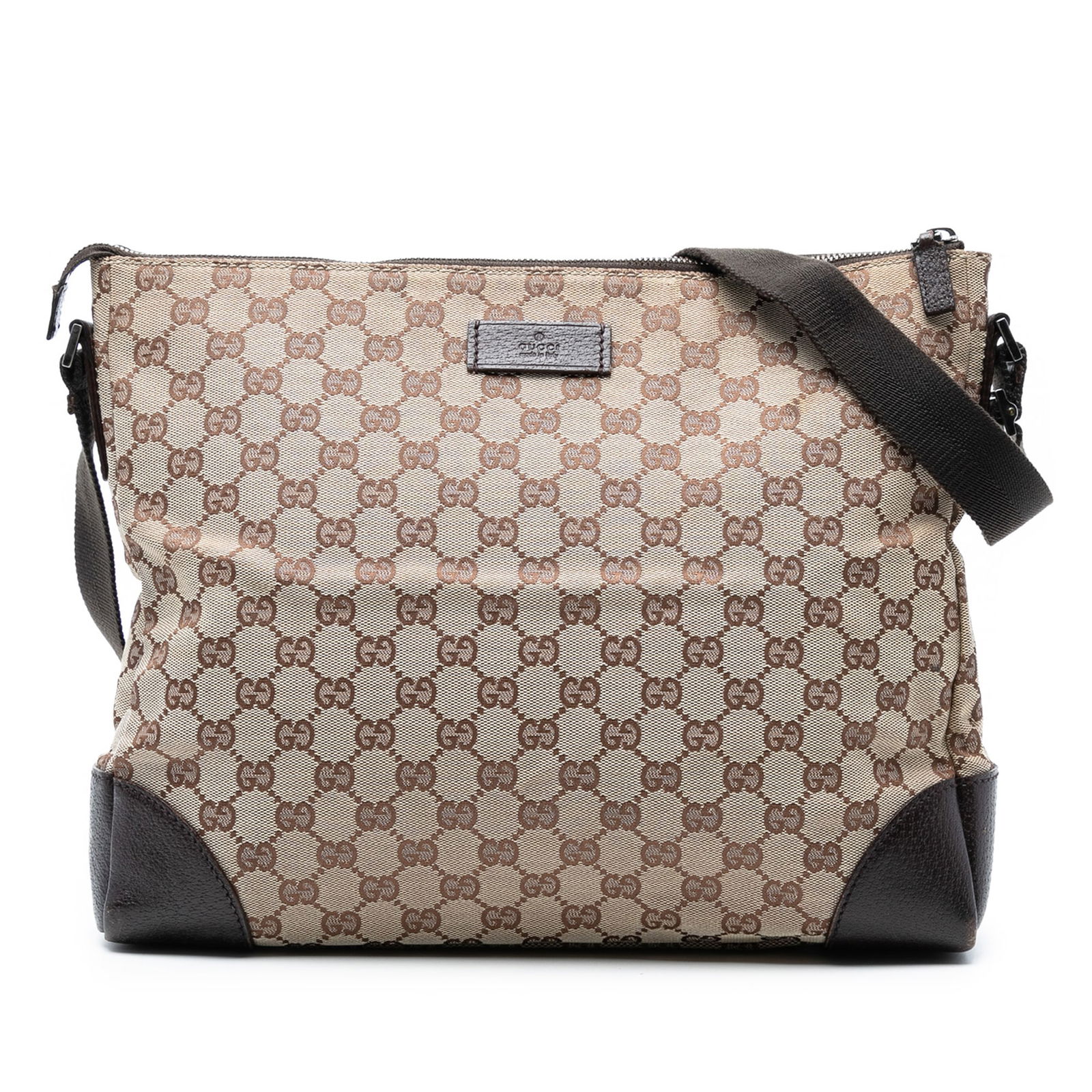 Gucci GG Canvas Joy Messenger Bag Brown Crossbody Italy: Gucci GG Canvas Joy Messenger Bag Brown Crossbody Italy The Gucci GG Canvas Joy Messenger is a stylish crossbody bag crafted from durable canvas with elegant leather trim. It features an adjustable fl
