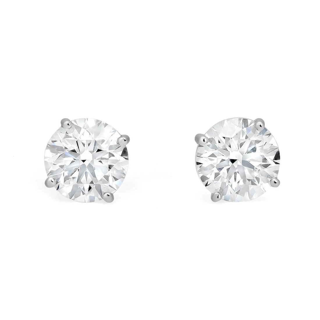 Rachel Koen 2.00ct Lab Grown Diamond White Gold Stud Earrings: Rachel Koen 2.00ct Lab Grown Diamond White Gold Stud Earrings These stunning stud earrings showcase 2.00 carats of round brilliant cut lab-grown diamonds, expertly crafted to feature D-E color and VS1