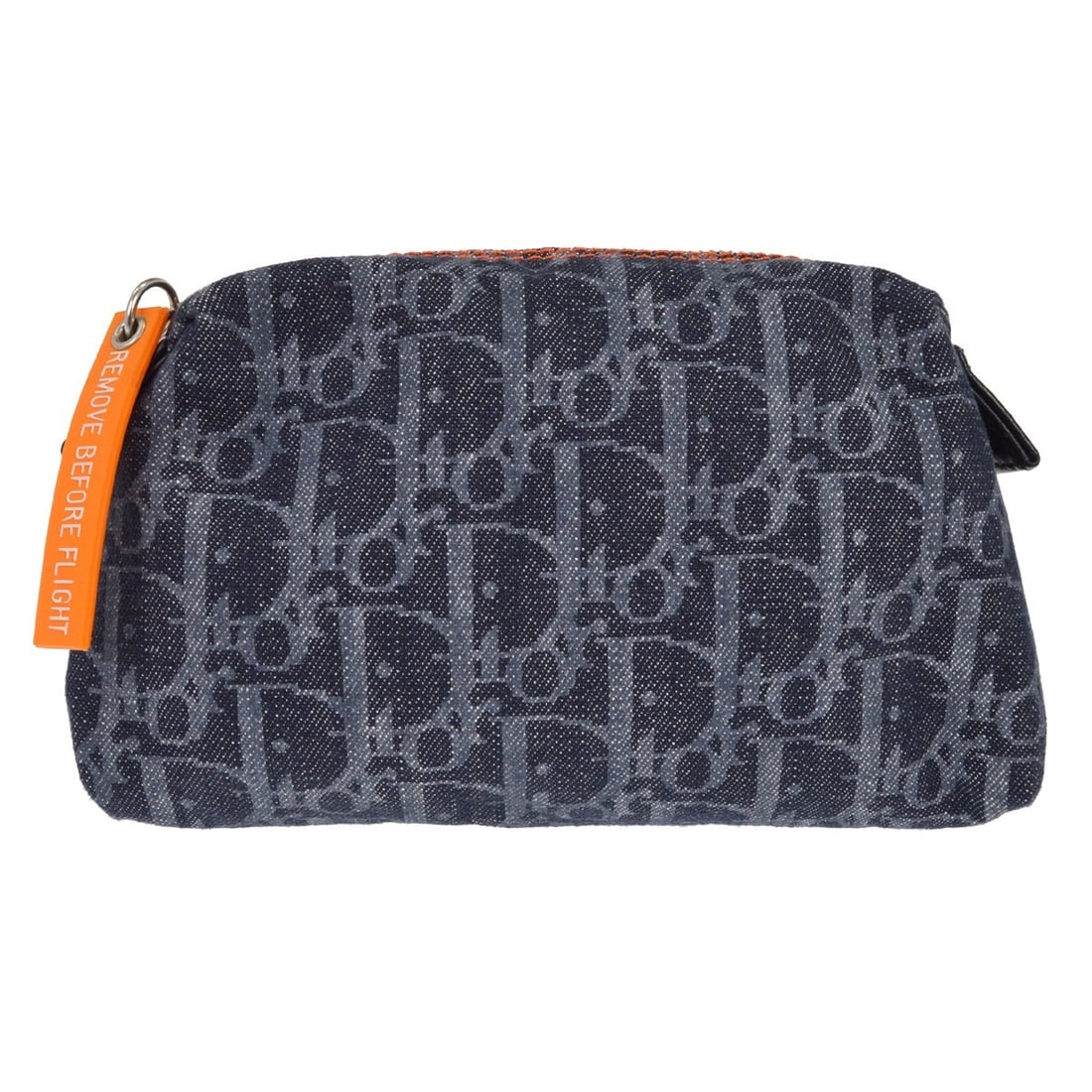 Navy Dome Shaped Cosmetic Clutch by Christian Dior: Navy Dome Shaped Cosmetic Clutch by Christian Dior This Christian Dior cosmetic dome pouch features a navy exterior and is designed for female use. Both the exterior and interior are in un-used condit
