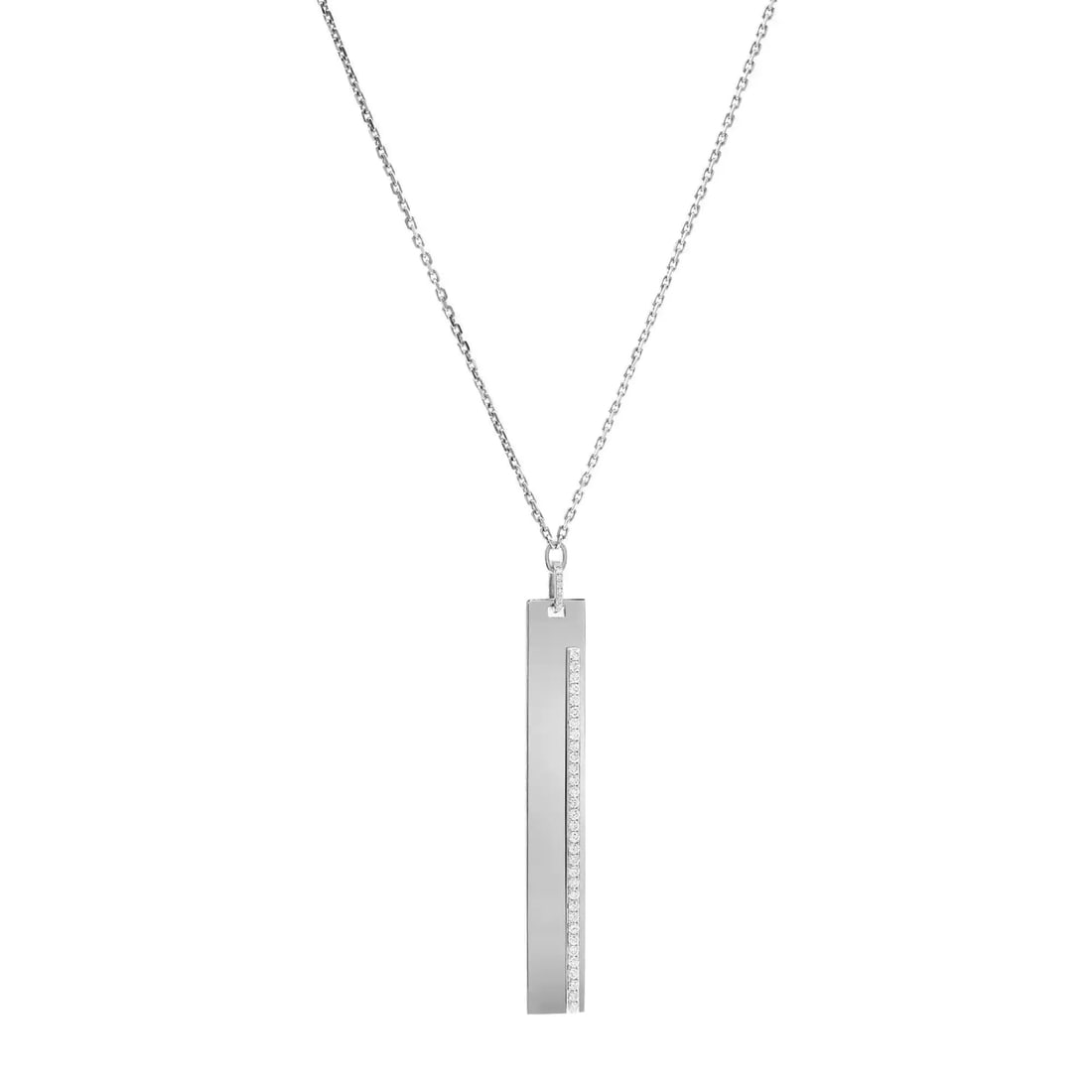 Messika Sautoir Kate 0.59ct Diamond Bar Necklace 18K White Gold 29.5in (1 of 5)
