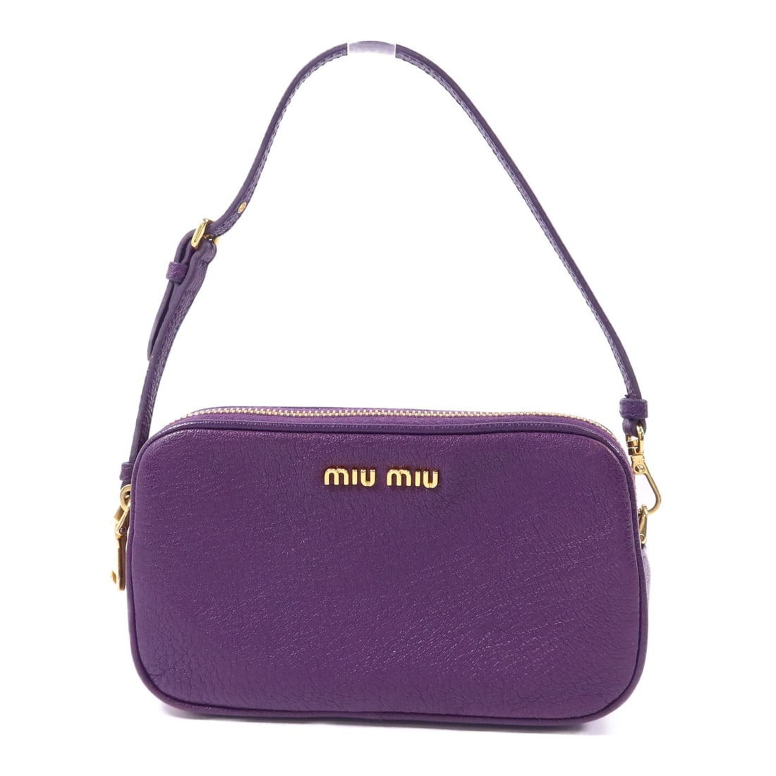 Miu Miu Purple Calfskin Leather Handbag with GHW (1 of 16)