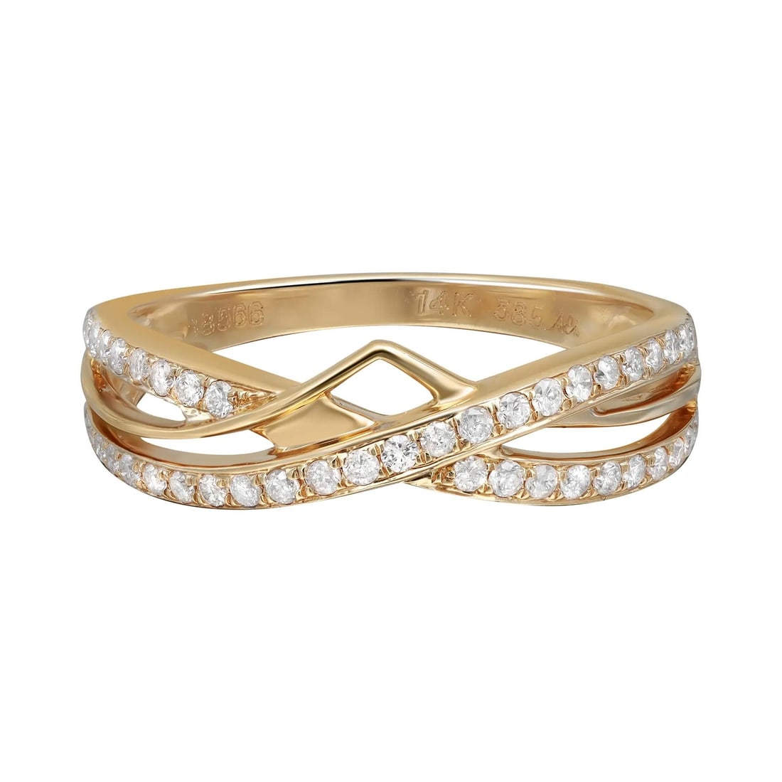 Rachel Koen 0.34ct Round Diamond Pave Ring 14K Yellow Gold Size 7.5: Rachel Koen 0.34ct Round Diamond Pave Ring 14K Yellow Gold Size 7.5 This exquisite pave set round cut diamond ring is designed for elegance and versatility, crafted from 14K yellow gold. With a total