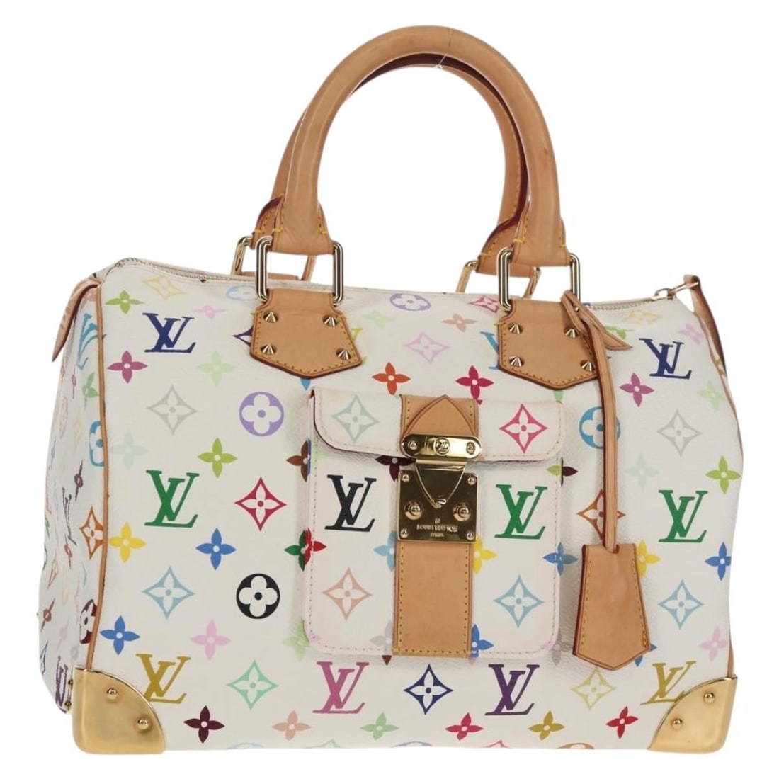 LOUIS VUITTON Multicolor Speedy 30 Hand Bag M92643 Authentic: LOUIS VUITTON Multicolor Speedy 30 Hand Bag M92643 Authentic Introducing the LOUIS VUITTON Monogram Multicolor Speedy 30 Hand Bag, a timeless classic that combines luxury and practicality. Crafted in