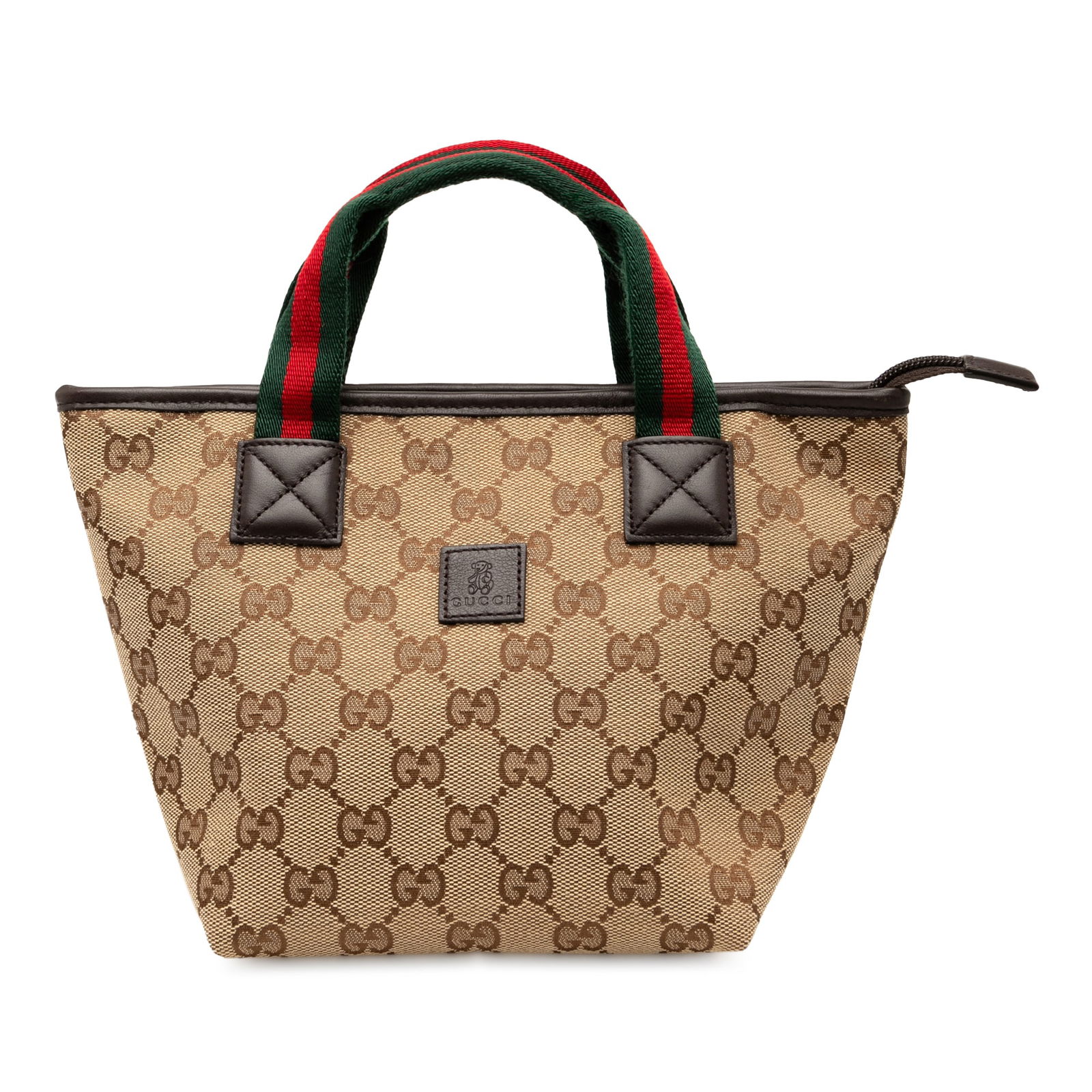 Gucci Mini GG Canvas Web Kids Handbag Brown Fabric (1 of 7)