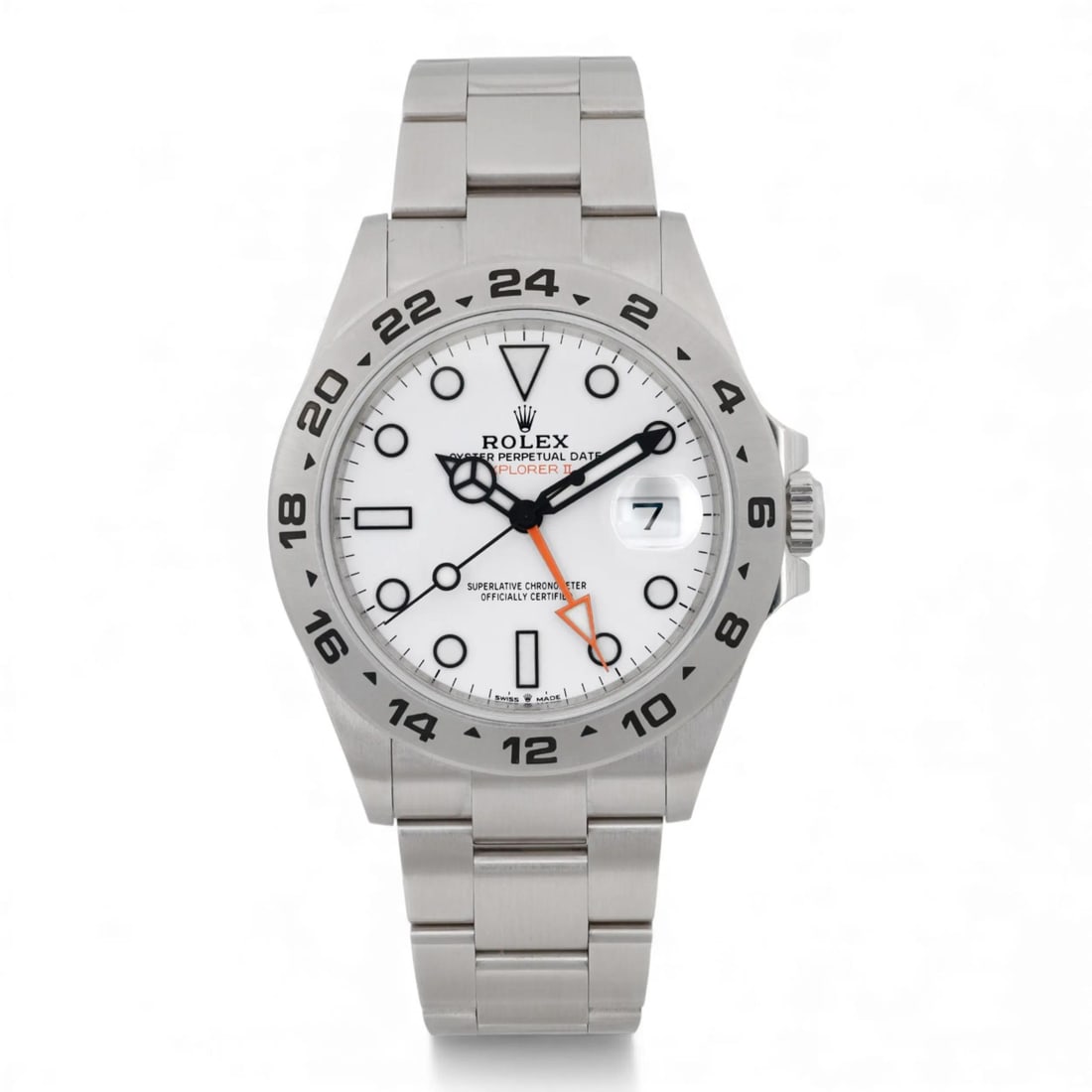Rolex Explorer II 42mm Automatic White Dial Luxury Men's Watch 226570: Rolex Explorer II 42mm Automatic White Dial Luxury Men's Watch 226570 Discover the elegance of the Rolex Explorer II, a luxury wristwatch designed for the modern adventurer. This exquisite timepiece f