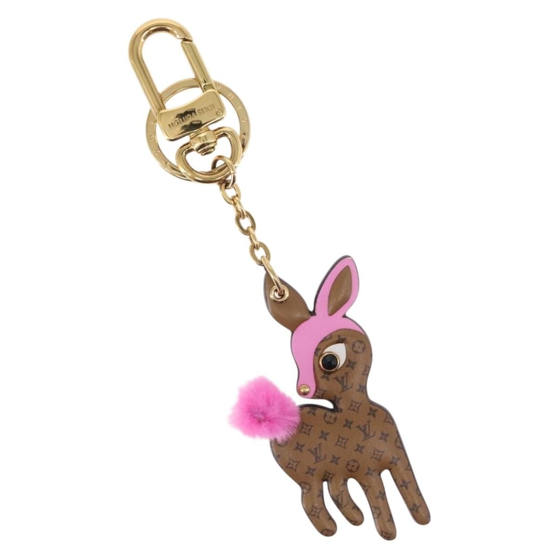 LOUIS VUITTON Monogram Reverse Porte Cles Baby Do Charm M00352 Authentic: LOUIS VUITTON Monogram Reverse Porte Cles Baby Do Charm M00352 Authentic Elevate your accessory collection with the LOUIS VUITTON Monogram Reverse Porte Cles Baby Do Charm. This exquisite charm is cra