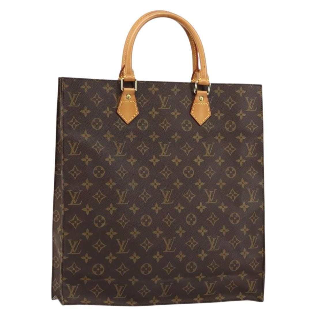 LOUIS VUITTON Monogram Sac Plat Hand Bag M51140 Authenticated (1 of 18)