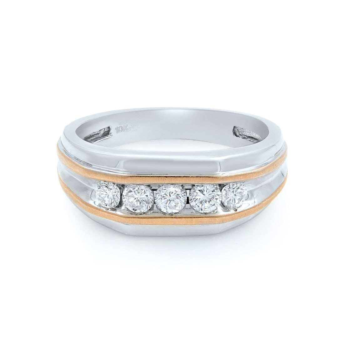 Rachel Koen 10k White Gold 0.50ct Round Diamond Wedding Band Size 10: Rachel Koen 10k White Gold 0.50ct Round Diamond Wedding Band Size 10 This exquisite wedding band by Rachel Koen features a stunning round cut diamond set in luxurious 10k white gold. The ring showcase