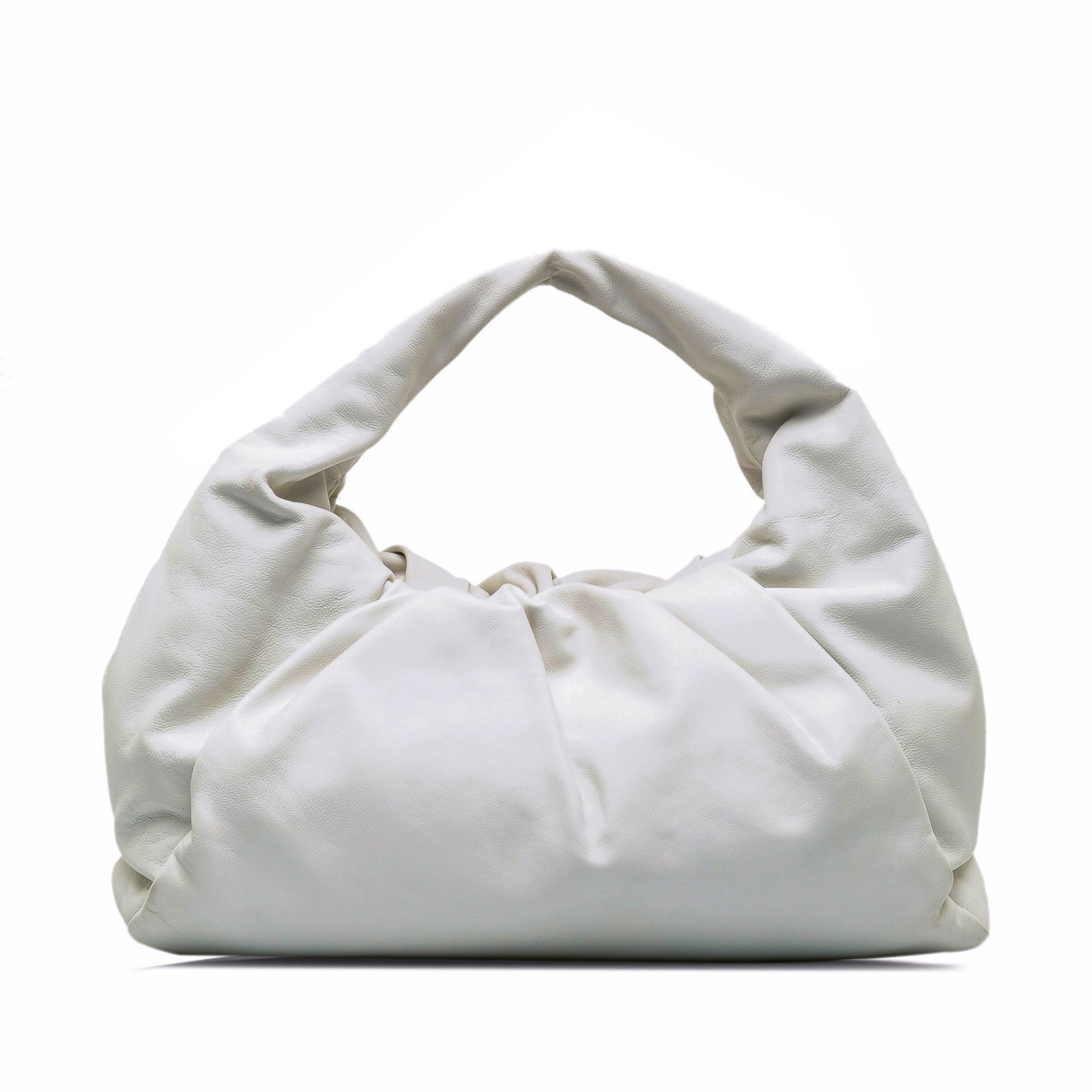Bottega Veneta White Lambskin The Shoulder Pouch Bag (1 of 9)