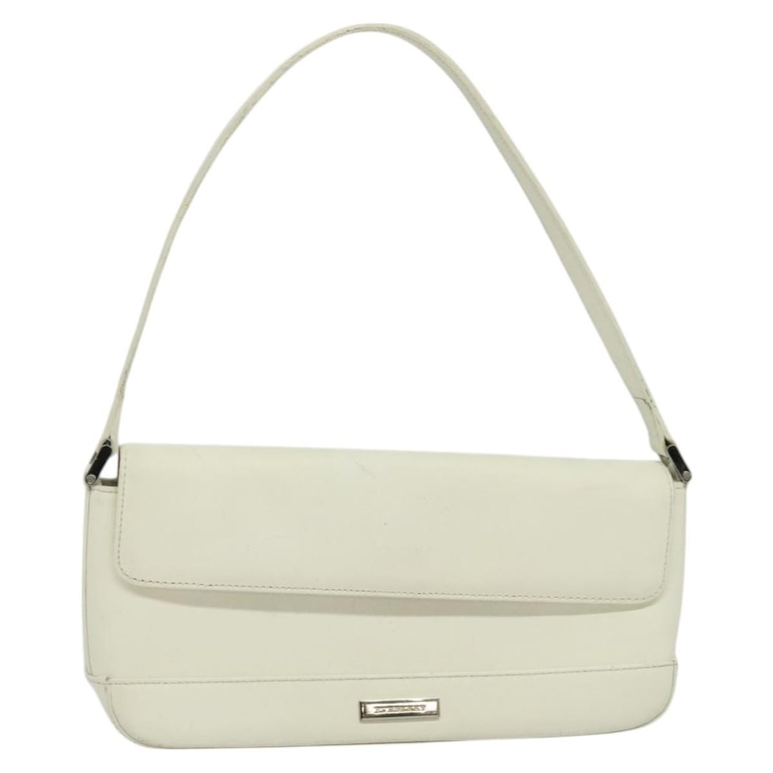 Burberry White Flap Design Women's Shoulder Purse (1 of 1)
