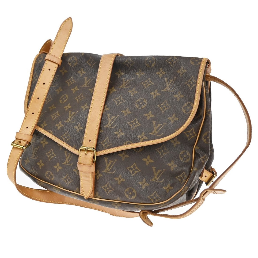 Saumur 35 Shoulder Bag in Brown by Louis Vuitton (1 of 1)