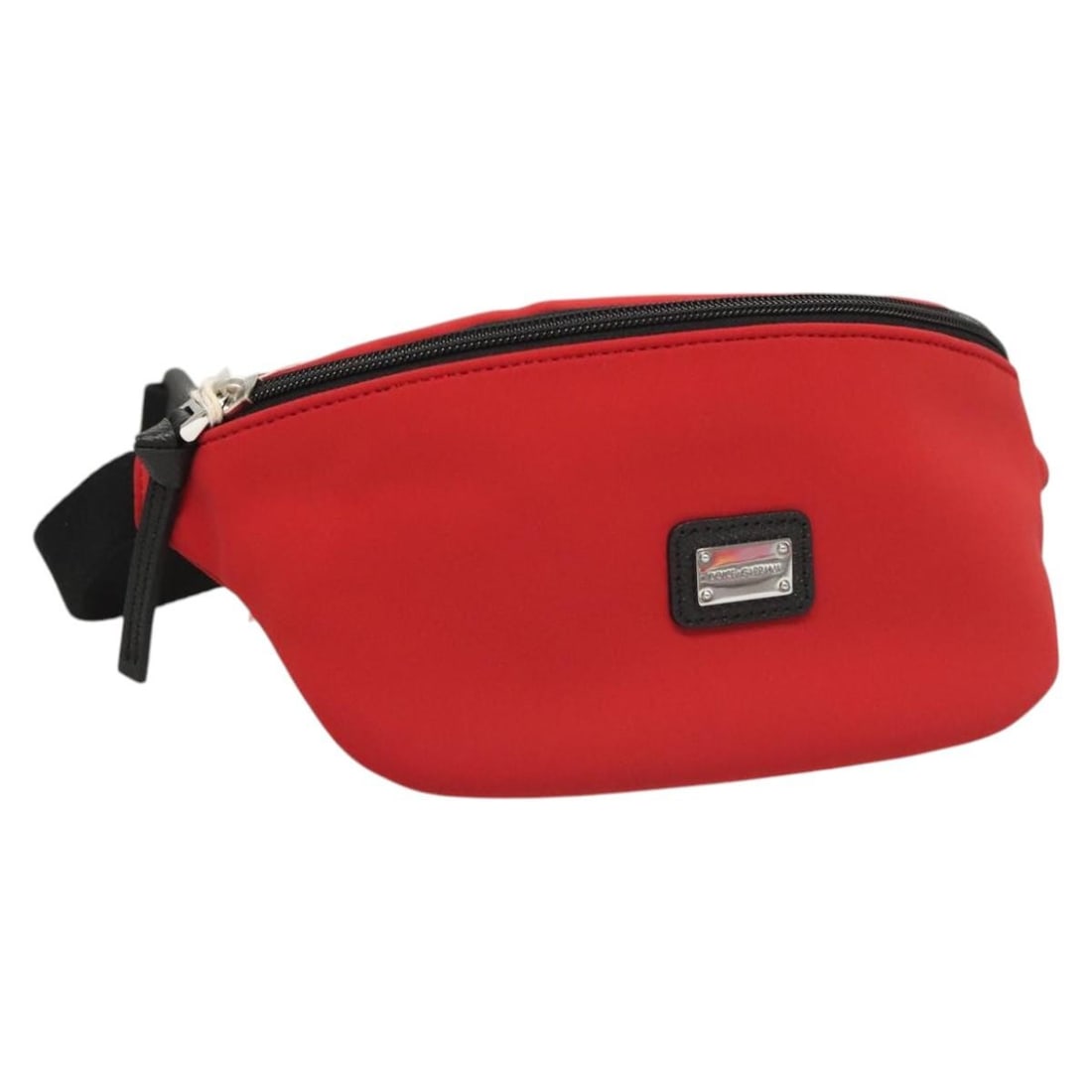 DOLCE&GABBANA Red Nylon Waist Bag Made in Italy: DOLCE&GABBANA Red Nylon Waist Bag Made in Italy This authentic DOLCE&GABBANA waist bag combines style and functionality with its vibrant red nylon exterior. Designed for versatility, it measures appro