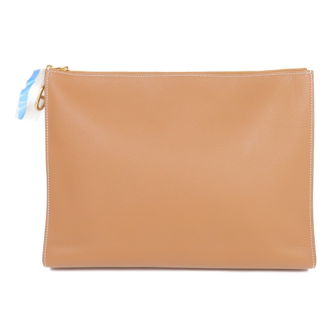 HERMES Zipengo GM Pouch Clutch Evercolor Leather Gold Brown (1 of 13)