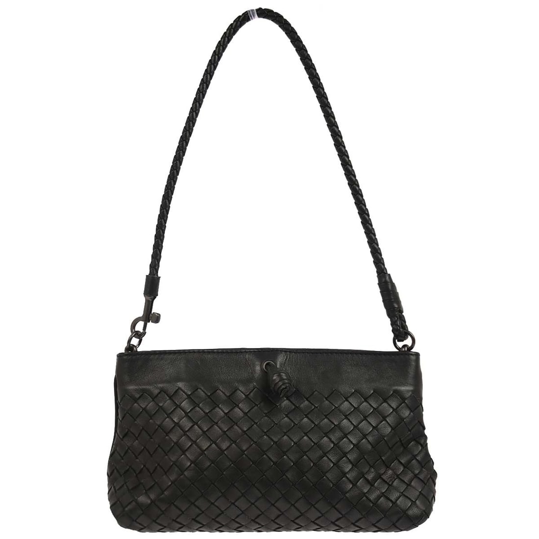 Black Lambskin Top Handle Bag Bottega Veneta Intrecciato Model EPEV 2010 (1 of 10)