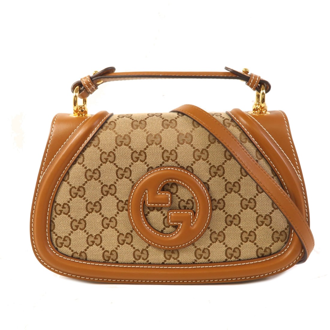 GUCCI GG Blondie Medium 2-way Shoulder Bag Brown Canvas (1 of 16)