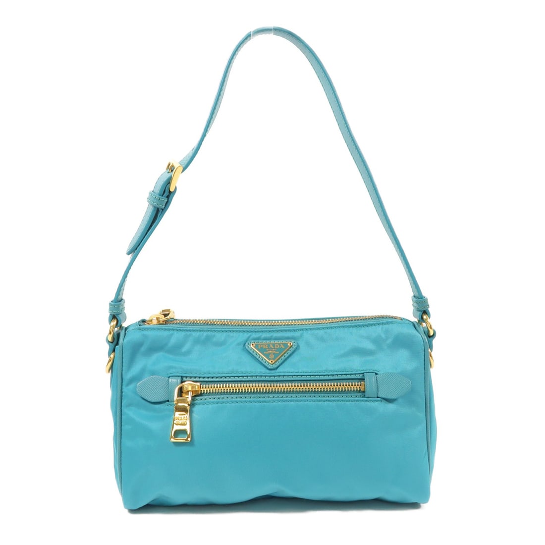 PRADA Turquoise Nylon Shoulder Bag BN1834 GHW (1 of 15)