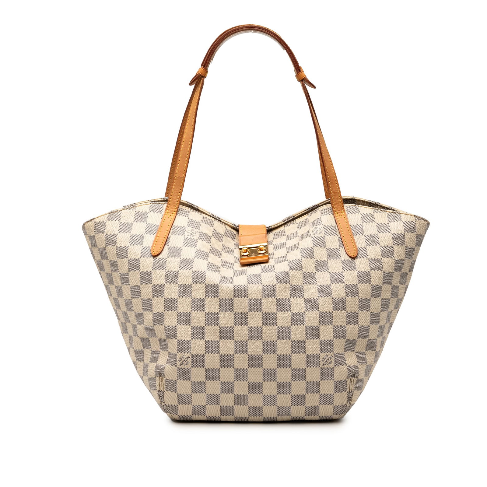Louis Vuitton Damier Azur Salina PM Bag with Vachetta Handles (1 of 8)