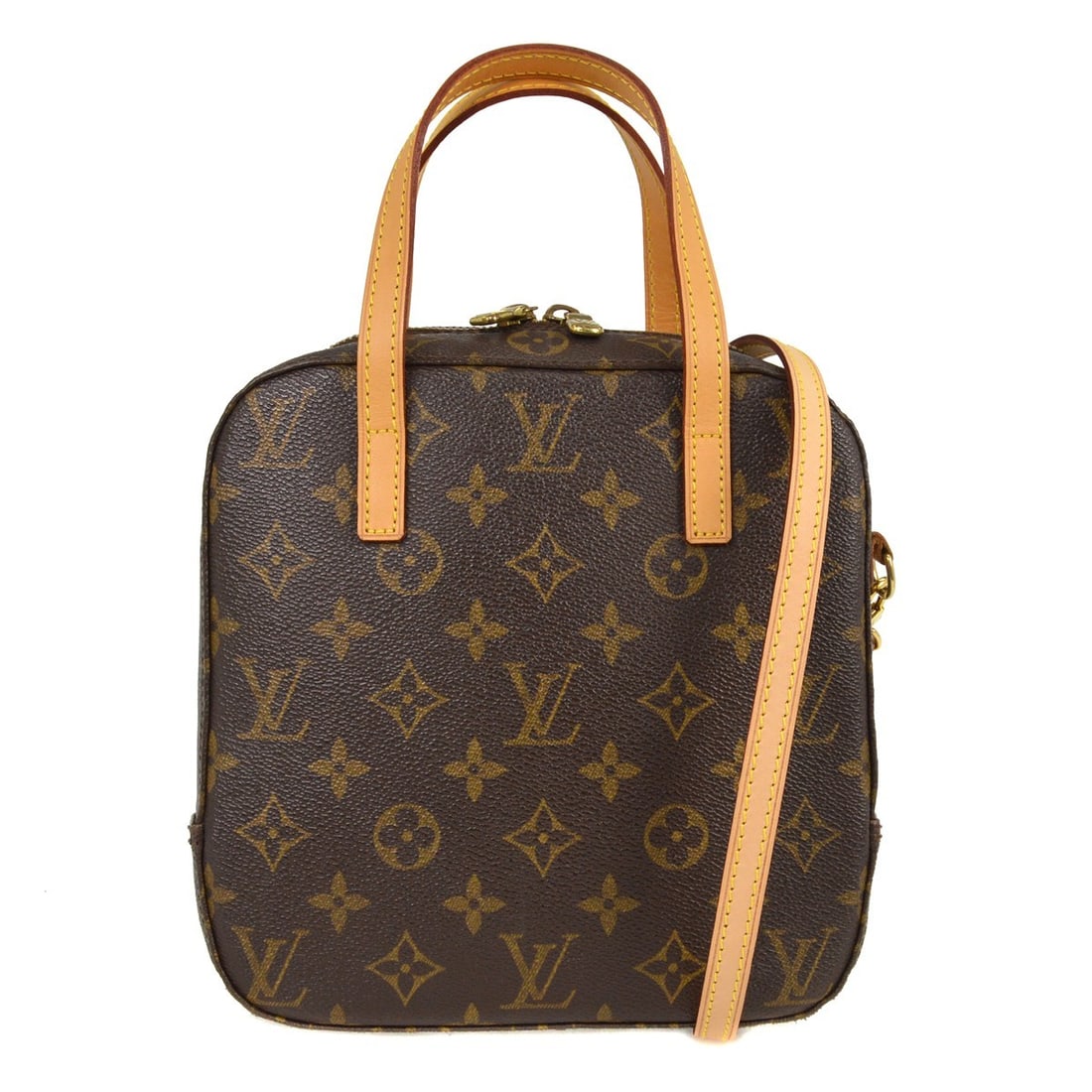 Louis Vuitton Monogram Spontini 2way Shoulder Bag M47500 Brown Leather (1 of 7)