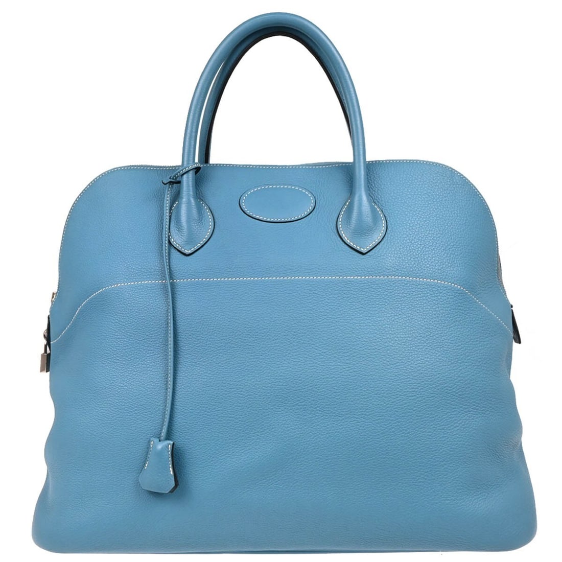 Hermes Bolide Blue Handbag Large Size: Hermes Bolide Blue Handbag Large Size Hermes Bolide handbag in blue, designed for women. The bag is in very good condition with minor signs of use, including scuffs on the bottom and inside leather pa