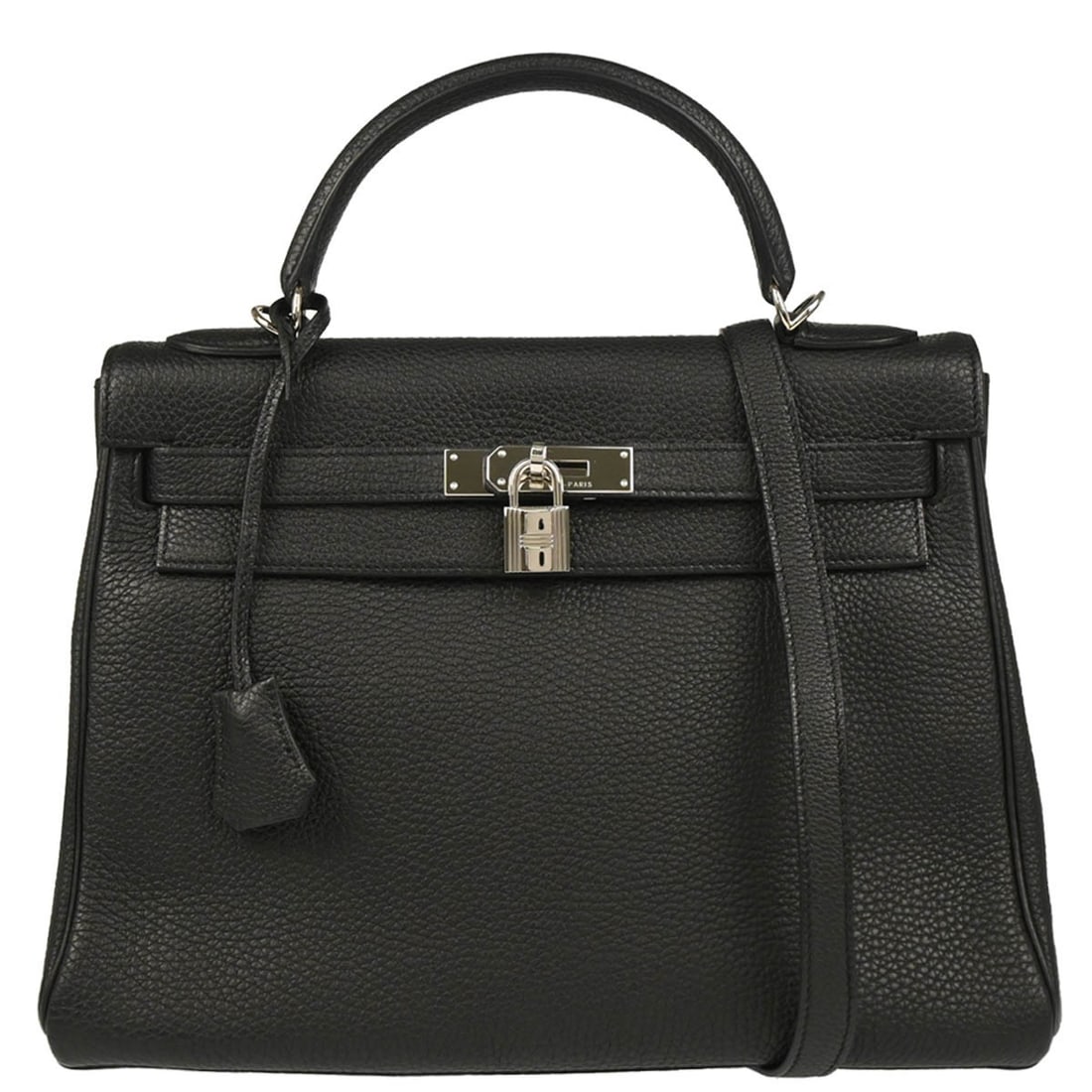 Hermes Kelly 32 Retourne Black Taurillon Clemence 2way Handbag (1 of 10)