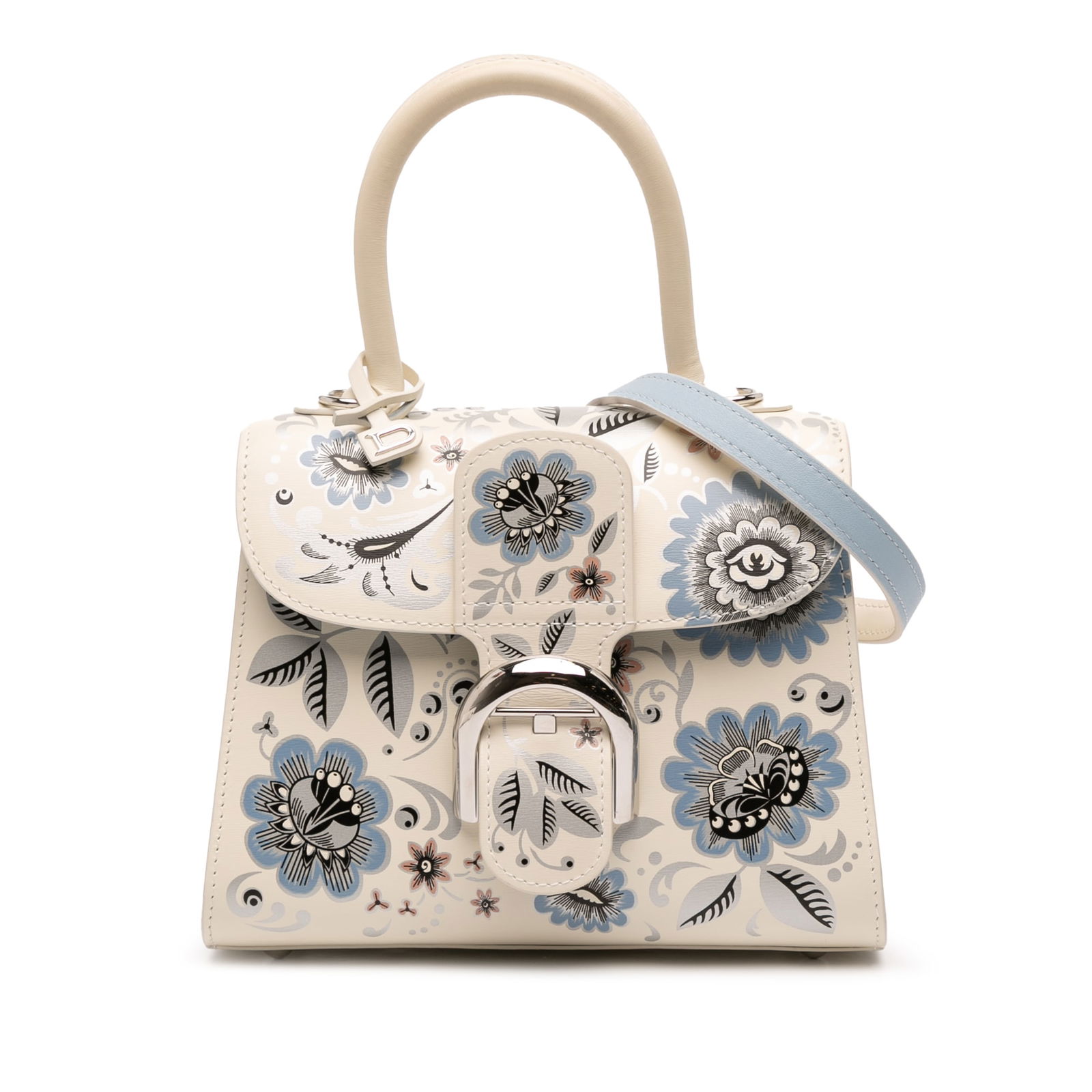 Delvaux MIni Smooth Calfskin Brillant Blooming Crystalline Satchel: Delvaux MIni Smooth Calfskin Brillant Blooming Crystalline Satchel Introducing the Delvaux Mini Smooth Calfskin Brillant Blooming Crystalline Satchel, a sophisticated accessory crafted from premium le