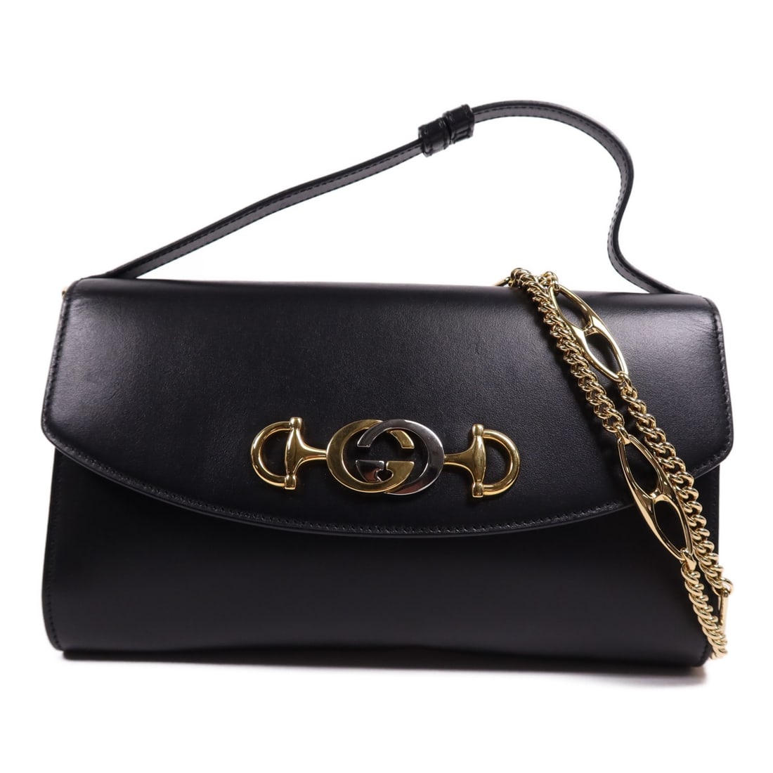 GUCCI 2way Shoulder Bag 572375 Black Calfskin Leather (1 of 18)