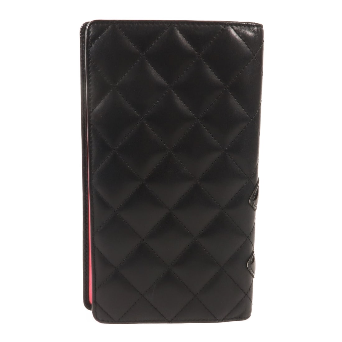 CHANEL Cambon Bifold Wallet Black Calfskin Leather SHW: CHANEL Cambon Bifold Wallet Black Calfskin Leather SHW This CHANEL CC Cambon Wallet is crafted from luxurious black calfskin leather and features a stylish bifold design. It showcases the iconic CC lo
