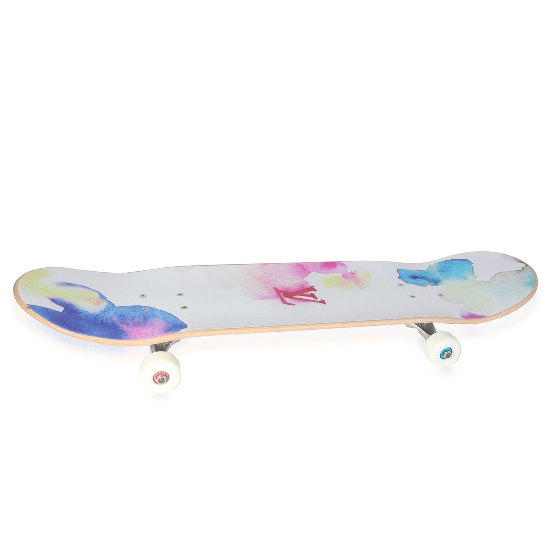 Louis Vuitton Virgil Abloh Multicolor Watercolor Skateboard: Louis Vuitton Virgil Abloh Multicolor Watercolor Skateboard Elevate your collection with this stunning Louis Vuitton x Virgil Abloh Watercolor Skateboard. This unique piece combines street culture wit