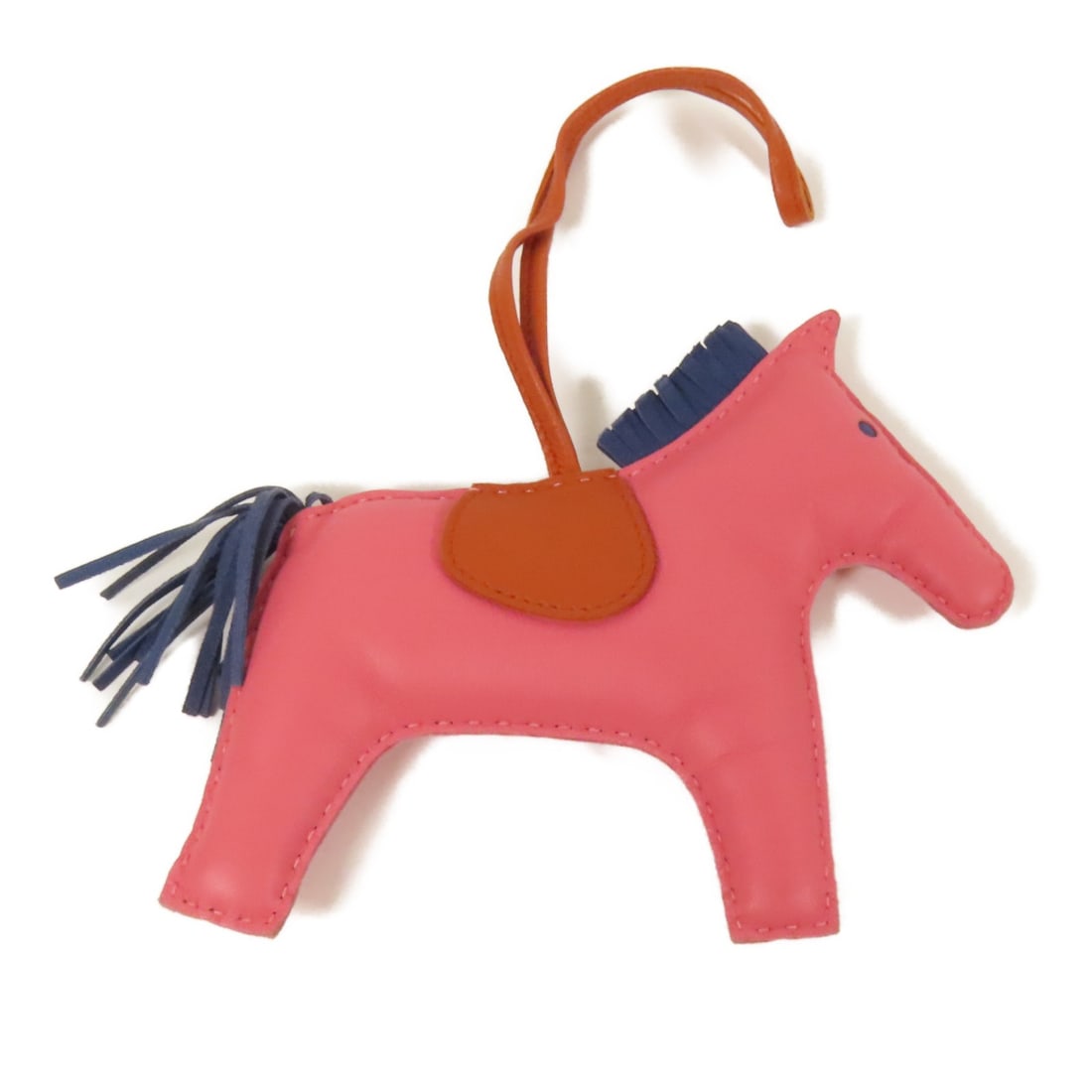 HERMES Rodeo GM Charm in Rose Azalee Lambskin Leather (1 of 6)