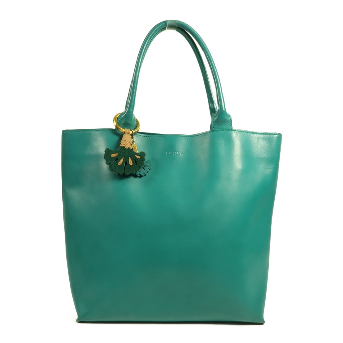 Furla Green Calfskin Leather Shoulder Handbag GHW (1 of 18)