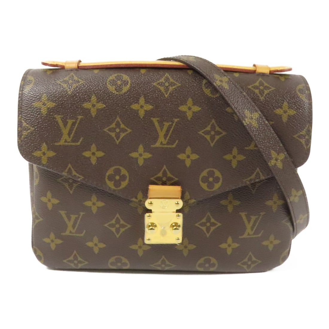 LOUIS VUITTON Pochette Metis MM 2 Way Bag M44875 Monogram Brown GHW: LOUIS VUITTON Pochette Metis MM 2 Way Bag M44875 Monogram Brown GHW This LOUIS VUITTON Pochette Metis MM 2 Way Bag showcases a stylish and versatile design perfect for any occasion. Crafted from durab