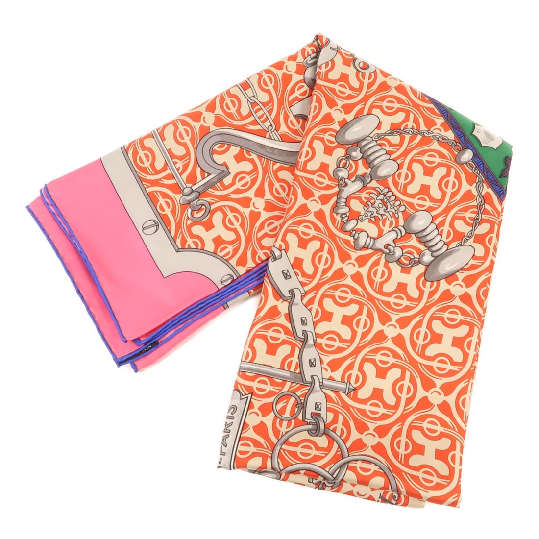 HERMES Multicolor Silk Scarf 135x135 France (1 of 13)