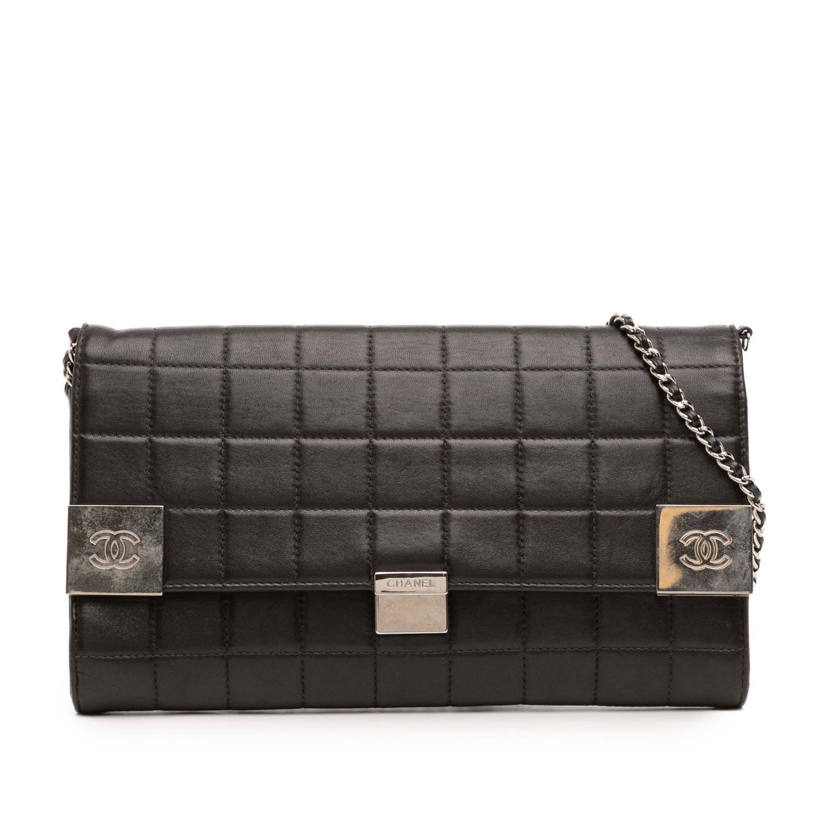 Chanel Black Quilted Lambskin Chocolate Bar Shoulder Bag (1 of 15)