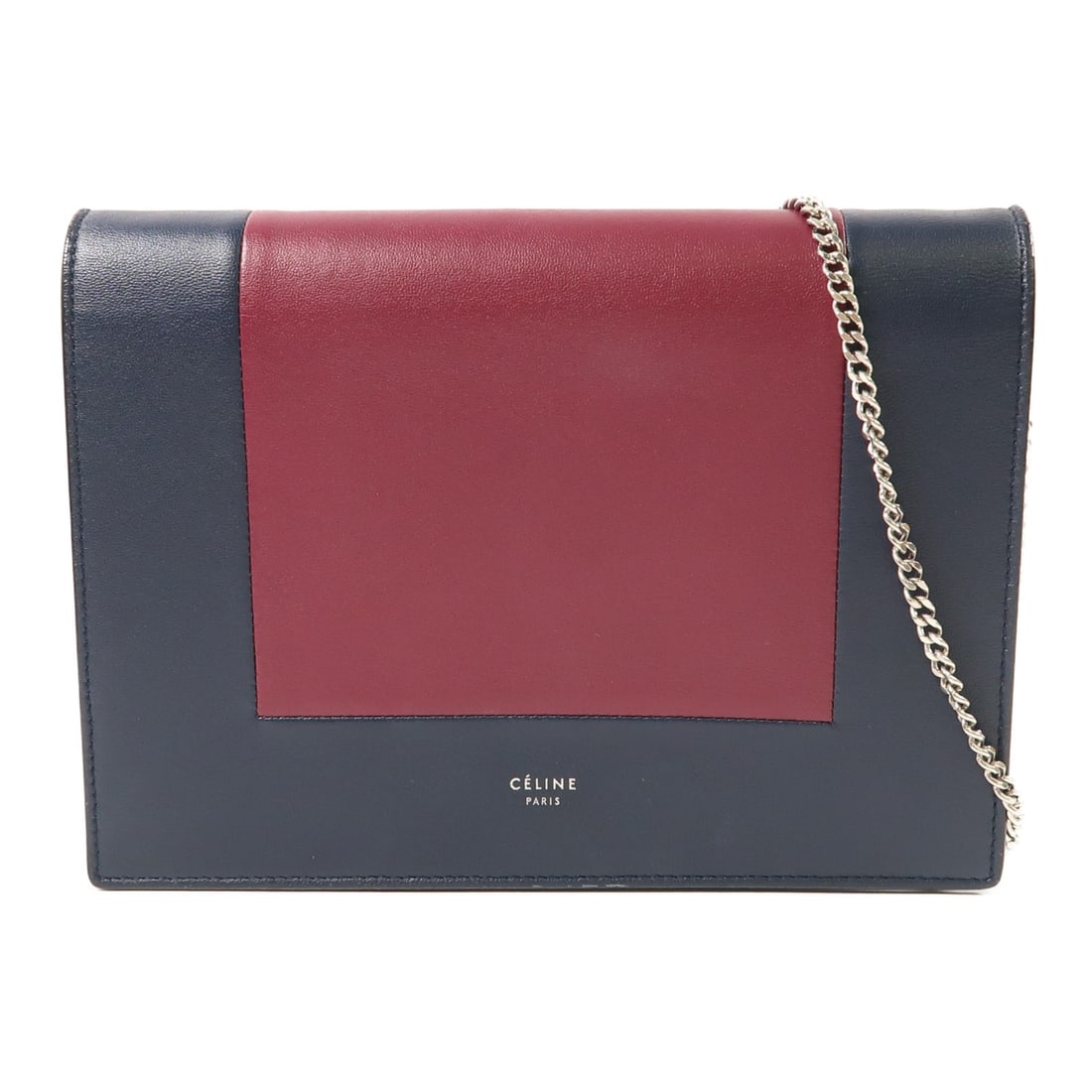 CELINE Red Lambskin Frame Wallet Shoulder Bag with Strap: CELINE Red Lambskin Frame Wallet Shoulder Bag with Strap Elevate your accessory game with this stylish CELINE Frame Wallet On Strap Shoulder Bag. Crafted from soft lambskin leather, this bag features