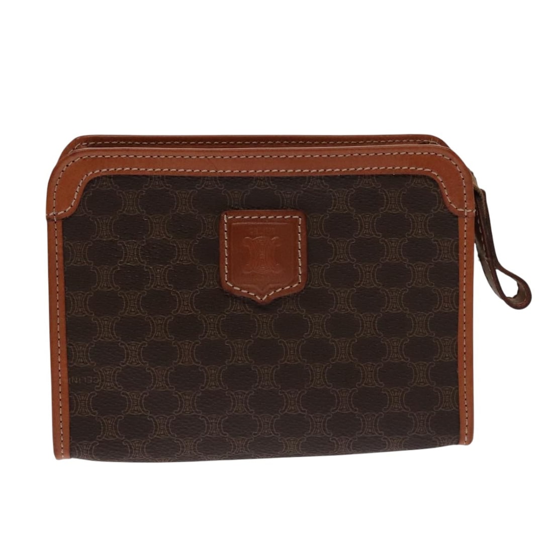 Brown Celine Macadam Pouch Clutch Bag (1 of 2)