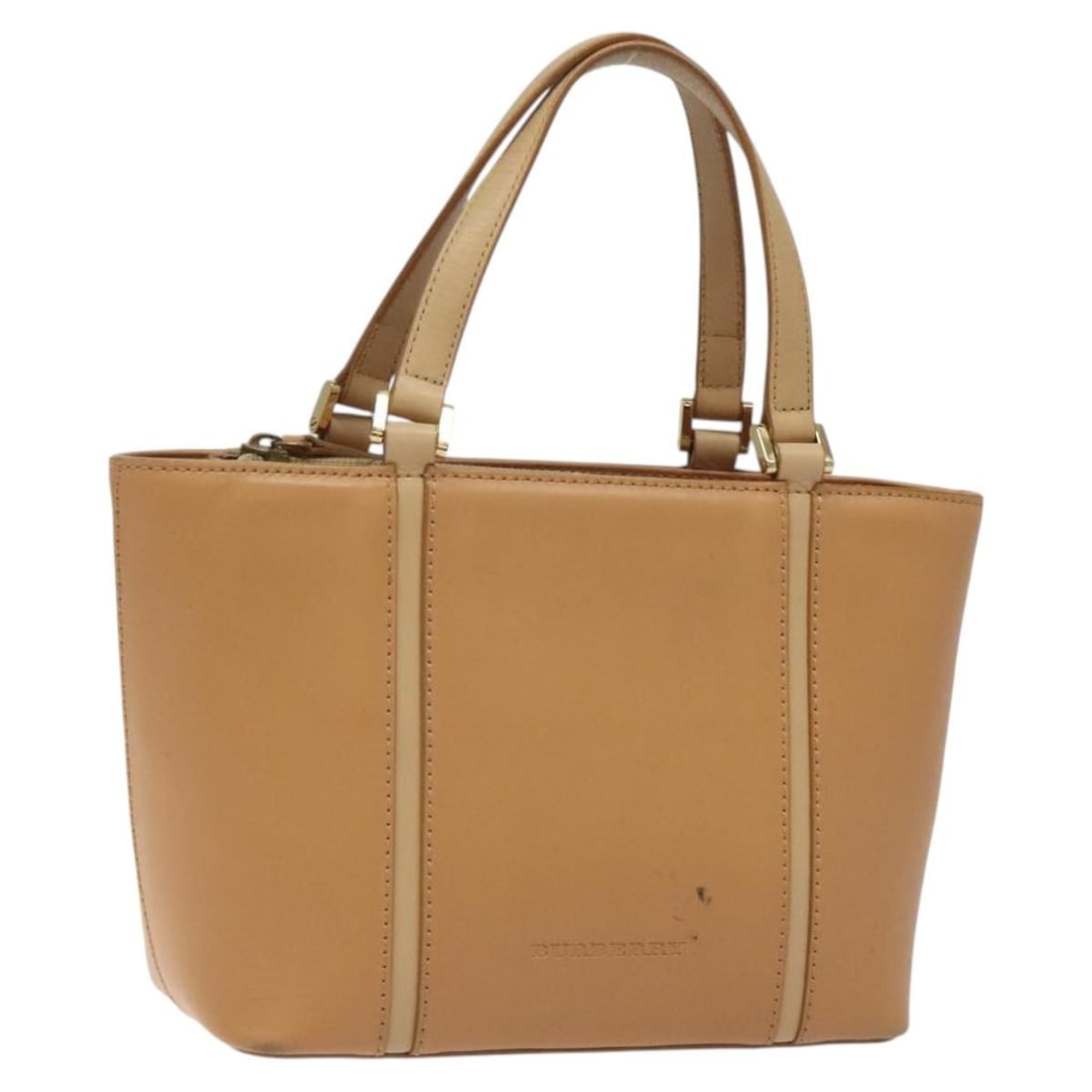 Beige Vintage Burberry Handbag for Women: Beige Vintage Burberry Handbag for Women This is a vintage Burberry handbag in beige, designed for female use. The bag features signs of gentle wear, including rubbing and slight stains on the exterio