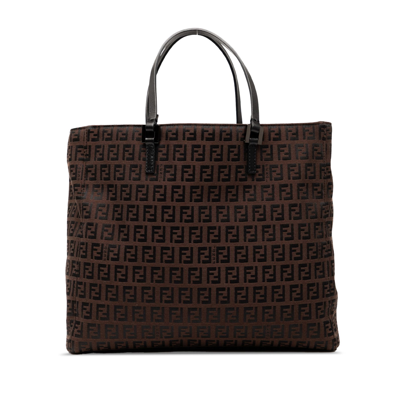 Fendi Zucchino Canvas Tote Bag Brown Fabric Italy: Fendi Zucchino Canvas Tote Bag Brown Fabric Italy The Fendi Zucchino Canvas Tote is a stylish and practical accessory made from durable canvas material. It features flat leather handles for comfortabl