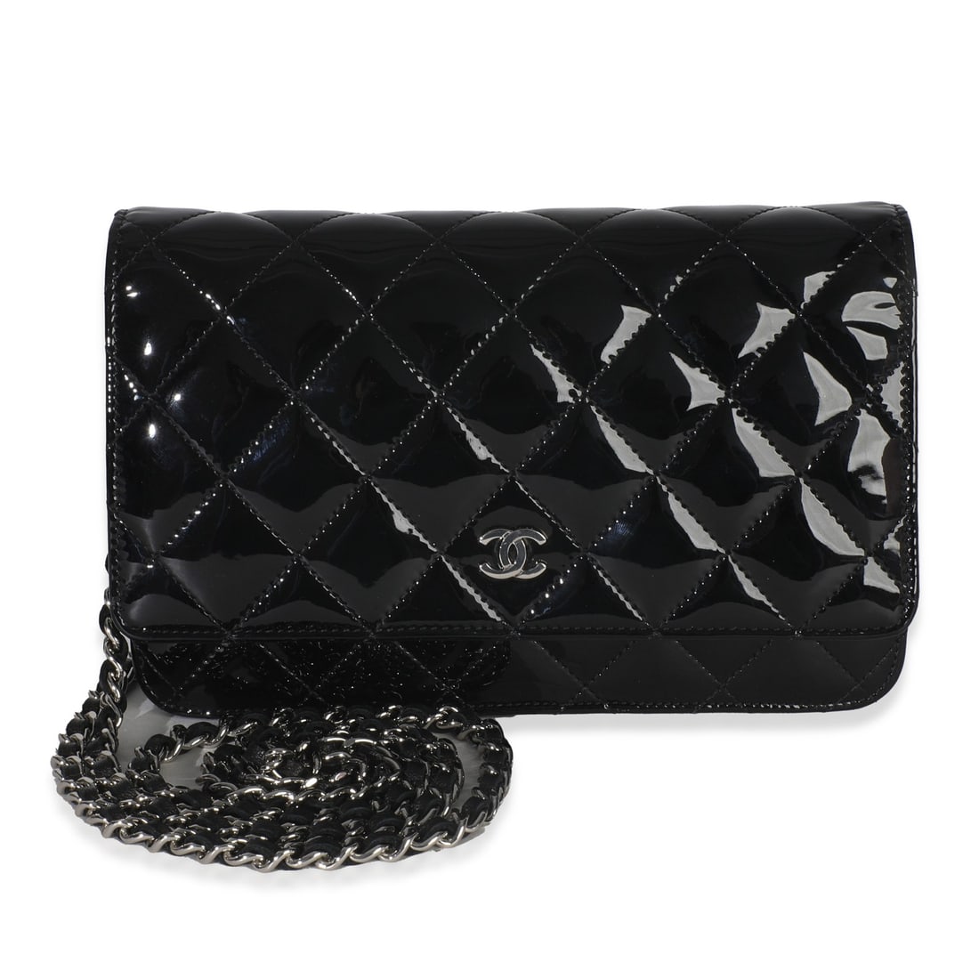 Chanel Classic Wallet On Chain Black Patent Leather 2016 with Dustbag and Authenticity Card (1 of 9)