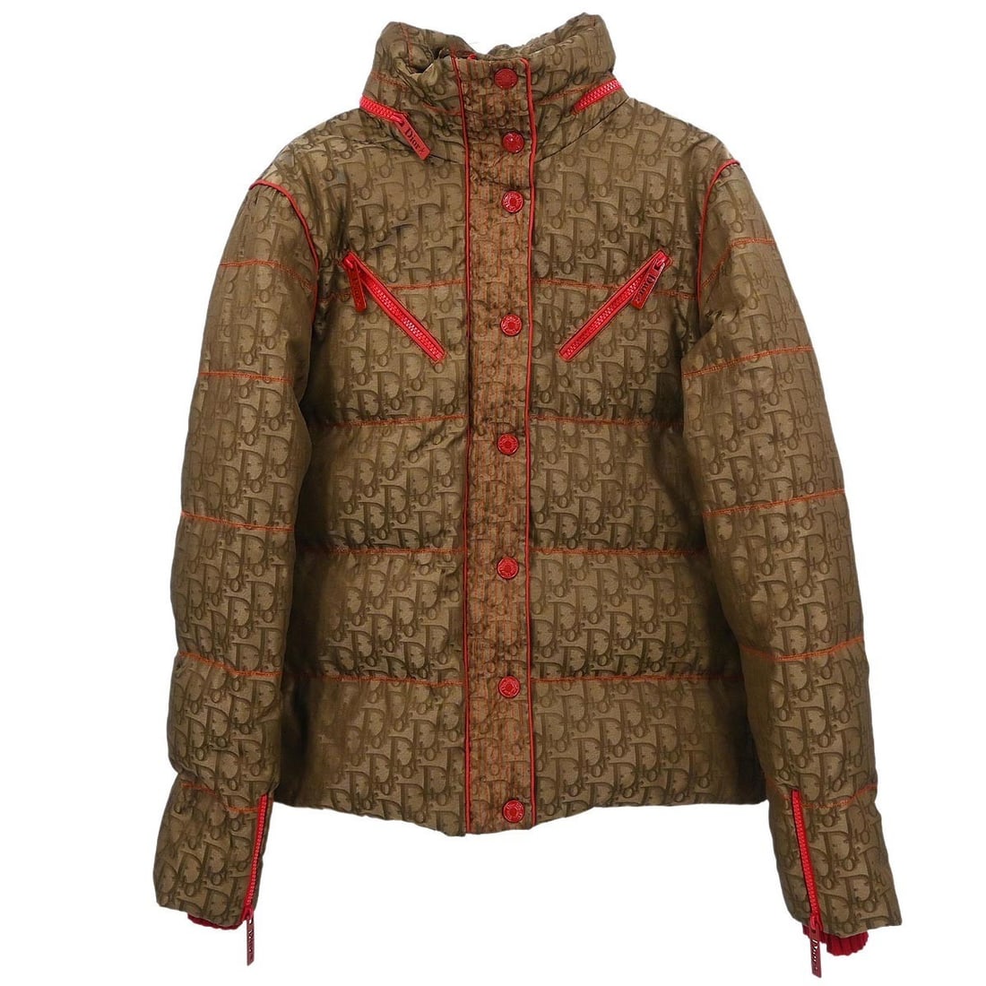 Christian Dior Brown Zip Up Jacket Size 38 Casual Winter (1 of 11)